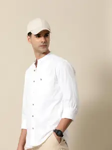 Mr Bowerbird Men Premium Tailored Fit Solid Casual Shirt