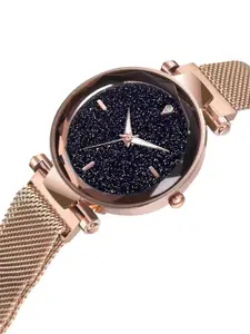 Krelin Women Copper-Toned Dial & Gold Toned Wrap Around Straps Analogue Automatic Watch CHN-Watch-GLD-A