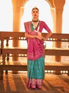 elora Printed Woven Design Banarasi Zari Saree