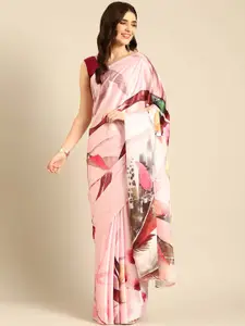 Stylefables Multicoloured Satin Saree