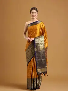 Stylefables Brown Silk Blend Saree