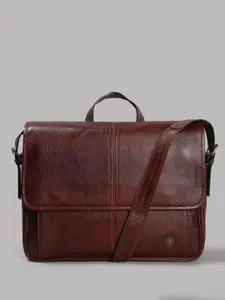 Tortoise Unisex Brown Leather Laptop Bag