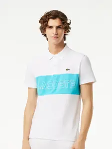 Lacoste Typography Printed Polo Collar T-shirt
