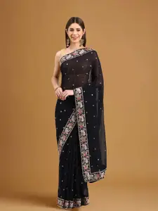 Stylefables Poly Georgette Saree
