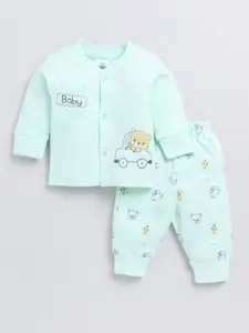 Moms Love Boys Printed Pure Cotton T-shirt with Trousers