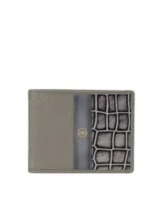 Da Milano Geometric Printed Leather Two Fold Wallet