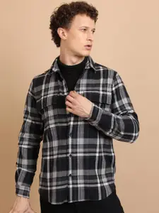 HIGHLANDER Tartan Checked Relaxed Flannel Casual Shirt