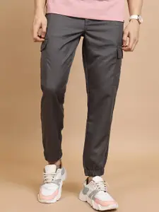 HIGHLANDER Men Grey Joggers Trousers