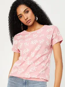 max Floral Printed Pure Cotton T-shirt