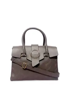 CHRONICLE Grey Textured Structured Satchel