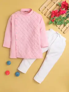 Jeetethnics Boys Pink Regular Kurta with Pyjamas