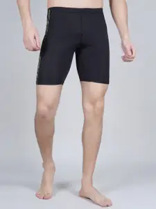 NEVER LOSE Printed Detail Swim Shorts