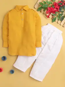 Jeetethnics Boys Shirt Collar Regular Kurta With Pyjamas