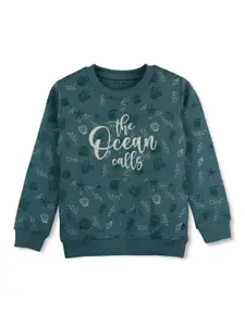 Gini and Jony Girls Graphic Printed Fleece Pullover Sweatshirt