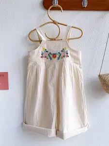 INCLUD Beige Embroidered A-Line Dress
