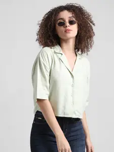ONLY Boxy Spread Collar Casual Shirt