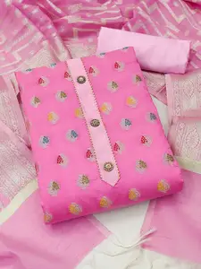 MANVAA Floral Woven Design Unstitched Dress Material