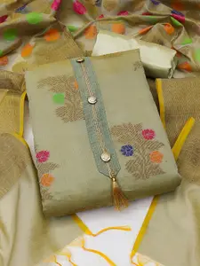 MANVAA Floral Woven Design Unstitched Dress Material