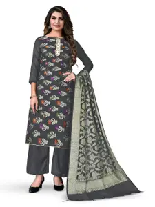 MANVAA Floral Woven Design Unstitched Dress Material