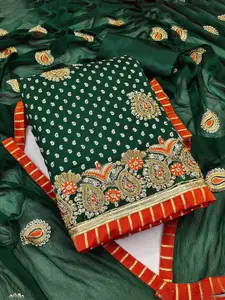 MANVAA Ethnic Motifs Embroidered Unstitched Dress Material