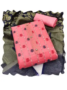 MANVAA Floral Woven Design Banarasi Jacquard Unstitched Dress Material