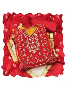 MANVAA Floral Printed Pure Cotton Unstitched Dress Material