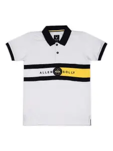 Allen Solly Junior Boys Colourblocked Polo Collar Cotton T-shirt
