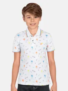 Allen Solly Junior Boys Conversational Printed Polo Collar T-Shirt