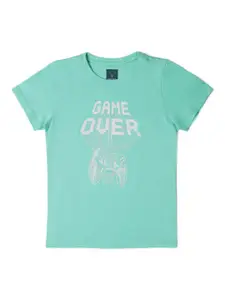 Allen Solly Junior Boys Typography Printed Pure Cotton T-shirt