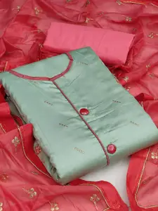 MANVAA Floral Embroidered Unstitched Dress Material