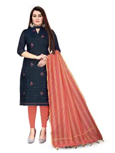 MANVAA Embroidered Unstitched Dress Material