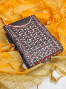 MANVAA Floral Embroidered Unstitched Dress Material