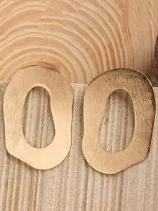 XPNSV Gold-Plated Contemporary Drop Earrings