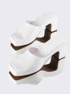 THE WHITE POLE White Party Block Sandals