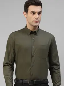 Hancock Modern Slim Fit Button-Down Collar Pure Cotton Formal Shirt