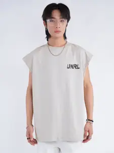 UNRL Pure Cotton Typography Printed T-shirt