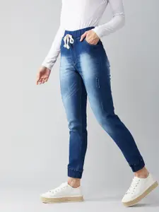 Roadster Women Relaxed-Fit Stretchable Denim Joggers