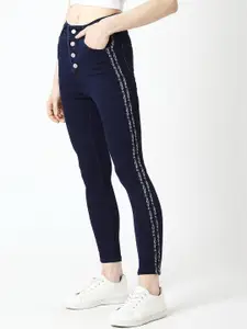 Roadster Women Skinny Fit High-Rise Cropped Jeans