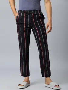DON VINO Striped Cotton High Rise Lounge pant