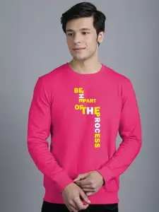 Friskers Men Pink Printed Sweatshirt