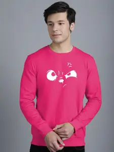 Friskers Men Pink Printed Sweatshirt