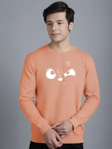 Friskers Men Coral Printed Sweatshirt