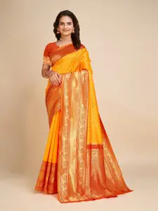KALINI Ethnic Motifs Woven Design Zari Banarasi Saree