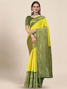 KALINI Woven Designed Zari Banarasi Saree