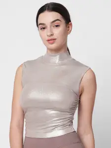 Fitkin High Neck Crop Top