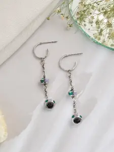 Voylla Silver-Plated Drop Earrings