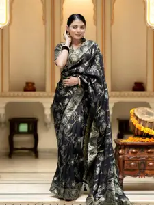 AVANTIKA FASHION Ethnic Motifs Woven Design Pure Silk Kanjeevaram Saree