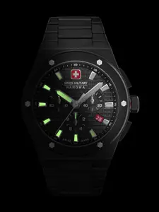 SWISS MILITARY HANOWA Men Dial & Ceramic Straps Analogue Chronograph Swiss Made Watch