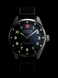 SWISS MILITARY HANOWA Men Dial & Leather Straps Analogue Swiss Made Watch SMWGA0001502