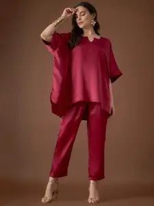 MABISH by Sonal Jain Anti Fit Kaftan Top With Trousers Co-Ords